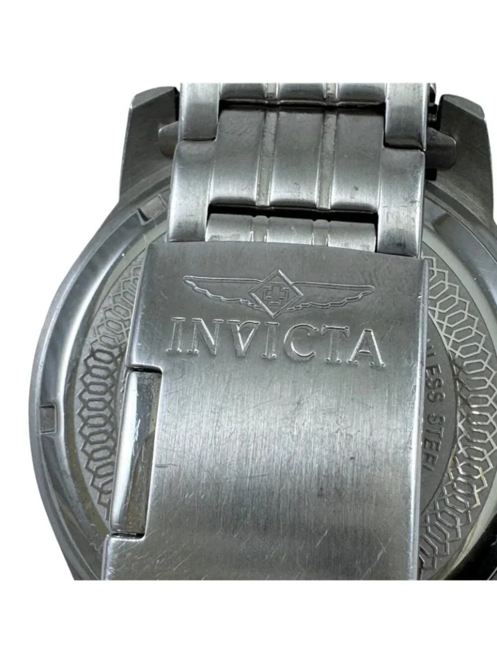 Invicta Quartz Wrist Watch 6607 Japan Movement Blue Face Stainless Steel Date